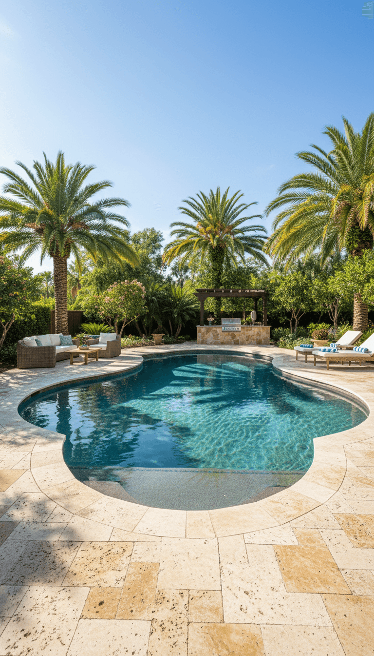 Travertine pavers