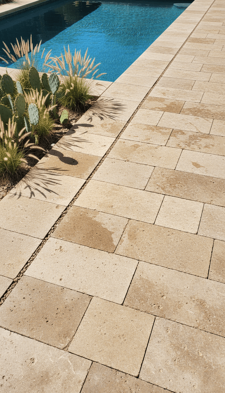 Permeable paver pool surround in Palm Desert