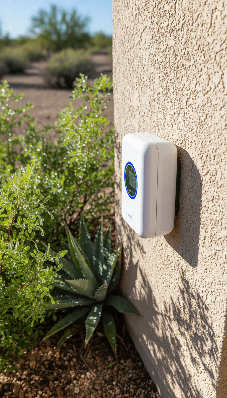 Smart irrigation controller with desert plants